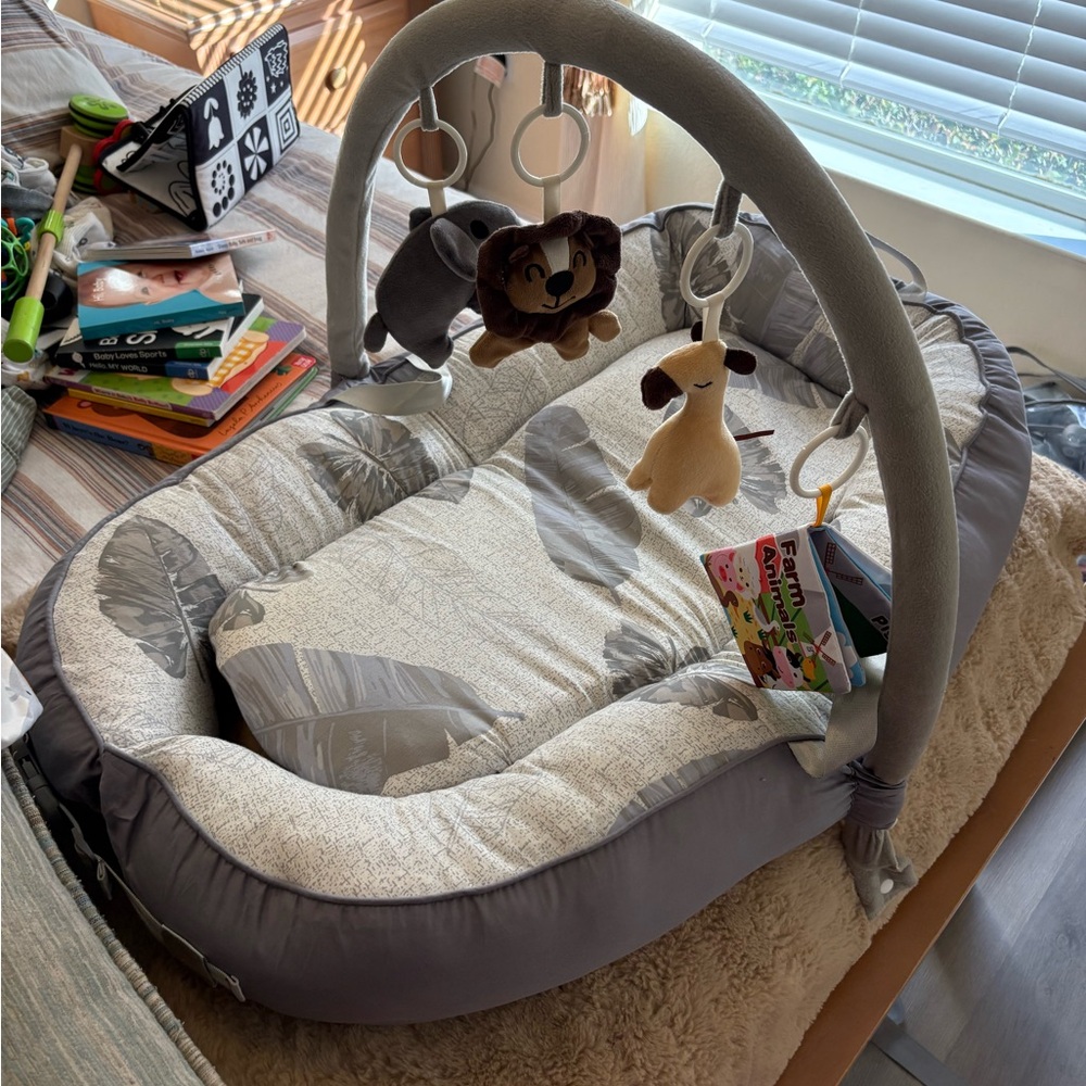 Gray and Cream Baby Play Gym